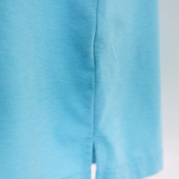 Callaway Teal Striped XL Polo Shirt Short Sleeve Collared Polyester Cotton Elast - Picture 4 of 10